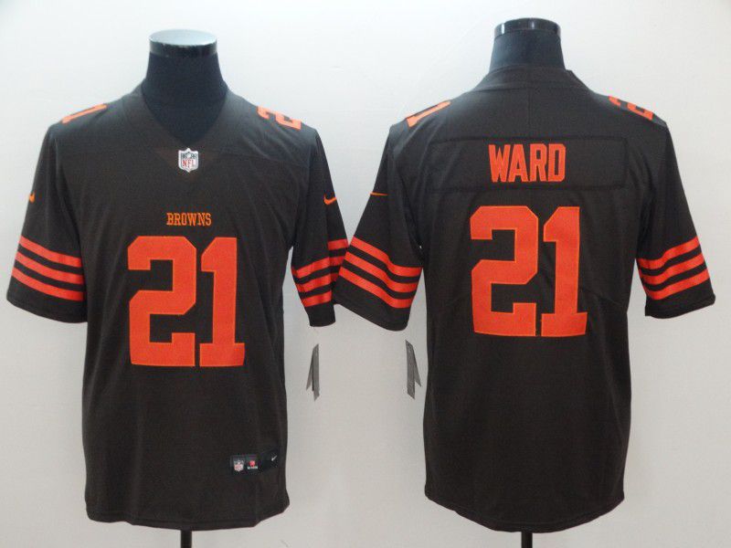 Men Cleveland Browns #21 Ward brown Nike Vapor Untouchable Limited Playe NFL Jerseys